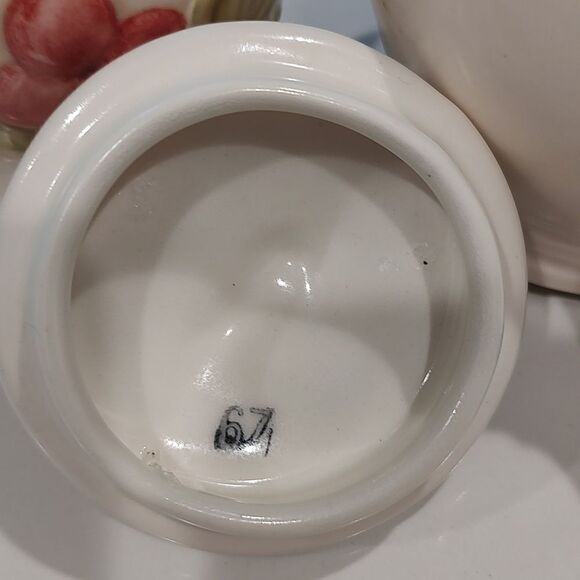 Vintage Pink by Metlox Lidded Sugar and Creamer Set Poppy Trail Vernon Pattern - Picture 10 of 11